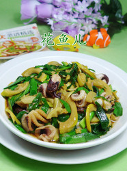 韭菜望潮炒雷笋