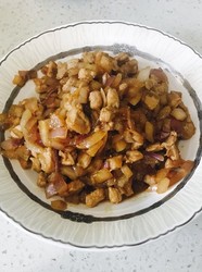 西生菜包鲜肉粒