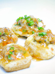 虾仁香菇豆腐酿