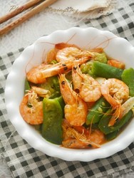 丝瓜炒虾