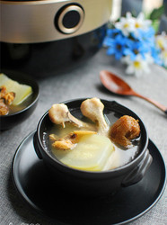 淡菜节瓜鸡脚汤