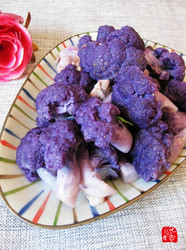 肉片炒紫菜花