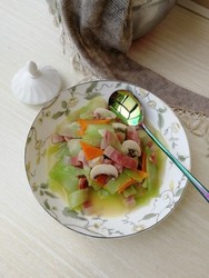 莴苣蘑菇炒培根