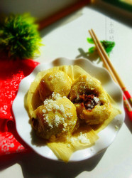 黄米面粘豆包