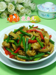 蒜薹炒面筋