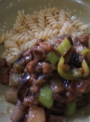 茄丁肉酱西红柿青椒意面