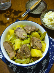 土豆芸豆炖牛肉
