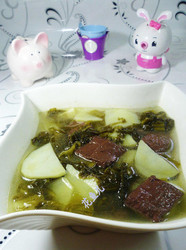 酸菜鹅血土豆汤