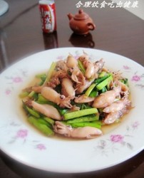 韭菜炒小墨斗鱼