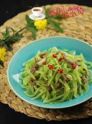 牛肉炒莴苣丝