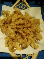 炸平菇，蘑菇