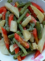 红萝卜豆角土豆炖