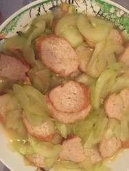 瓜炒猪肉卷