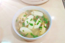 糟菜小银鱼煮白果