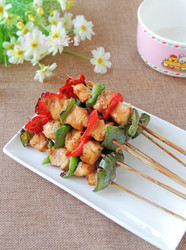 彩椒鸡肉串