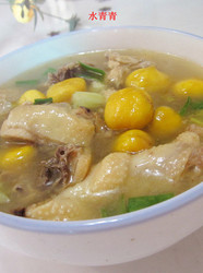 板粟鸡汤