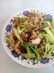 家常炒牛筋