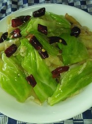 素炒炝莲白