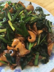 韭菜炒海螺