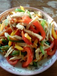 三色椒炒鸡肉丝