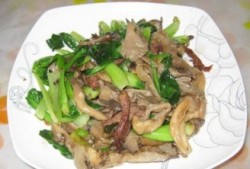 油菜炒蘑菇