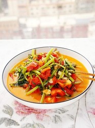 西红柿炒茼蒿