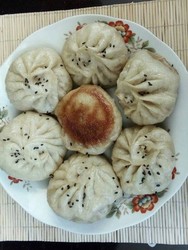 大葱羊肉馅水煎包