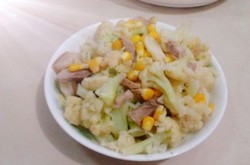 回锅肉炒花菜