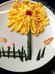 鸡蛋菊花饼