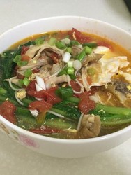 西红柿鸡蛋小白菜面