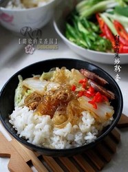 白菜肉沫炒粉条
