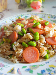 肉花肠炒饭