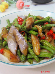 豆角炒茄子