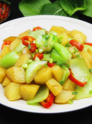 上海青炖土豆