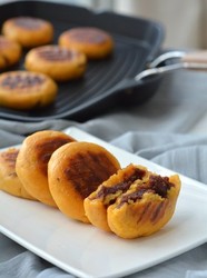 红薯糯米豆沙饼