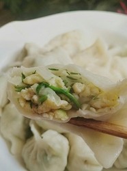 白菜茴香鸡蛋饺子