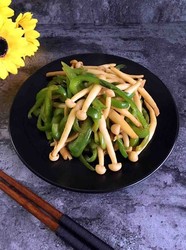 青椒海鲜菇