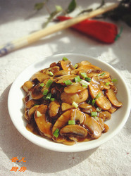 蚝油干煸蘑菇