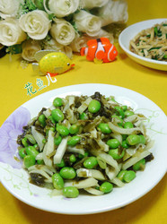雪菜茭白炒毛豆