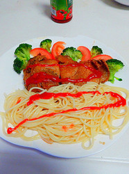 鸡排意面