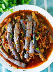 碎肉炒茄子