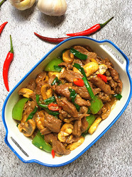口蘑炒牛肉#午餐#