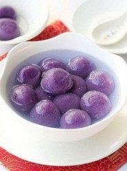 紫薯花生汤圆
