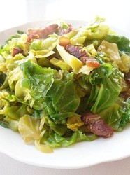 腊肉炒包菜