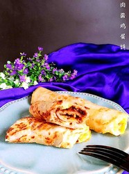肉酱鸡蛋饼