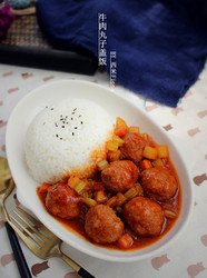 牛肉丸子盖饭