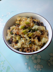 蒜苔牛肉炒饭
