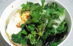 香菜鸡蛋炝锅面