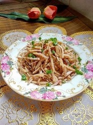 虾皮炒芋头丝