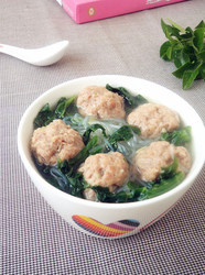 小白菜粉丝肉丸汤